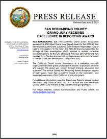 County Grand Jury Receives Excellence in Reporting Award
