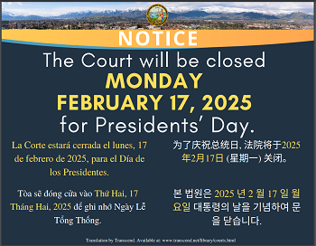 Closed Monday, February 17, 2025