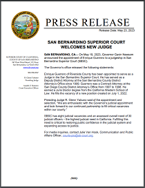 SBSC Welcomes New Judge Enrique Guerrero