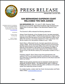 SBSC Welcomes New Judges Arredondo and Oliver