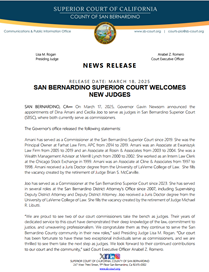 SBSC Welcomes New Judges